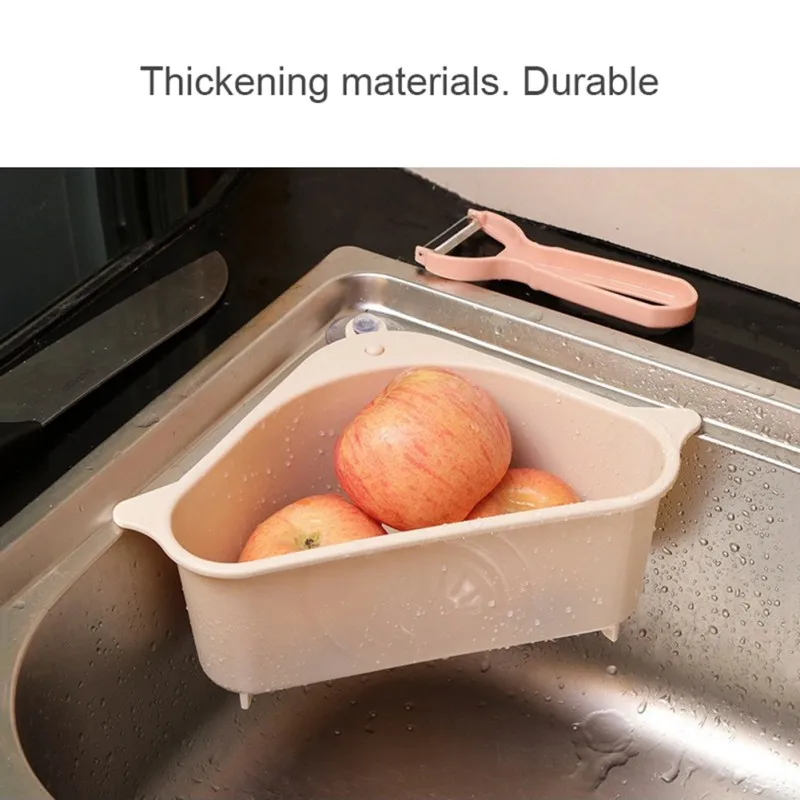 

Portable Kitchen Sink Storage Rack With Suction Cups Sponge Drain Rack Multifunctional Plastic Organizer