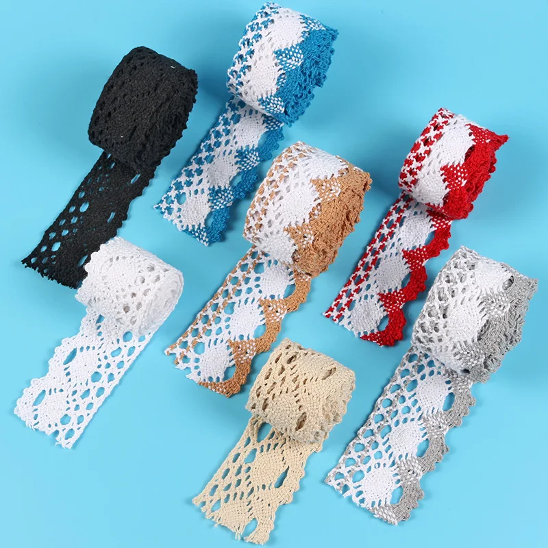 10 м тканая хлопковая кружевная тесьма лента для рукоделия украшение свадебной