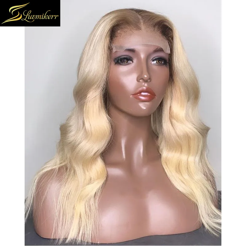 

613 Blonde Colored HD Transparent Human Hair Wigs For Black Women Body Wave 13X6 Lace Front Wig Swiss Brazilian Hair Preplucked