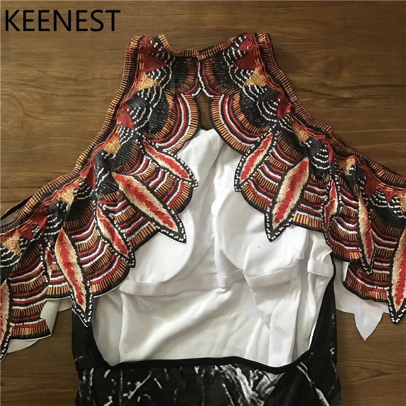 KEENEST/винтажный купальный костюм с принтом племени; купальный костюм с пуш-апом; женская одежда для плавания с оборками
