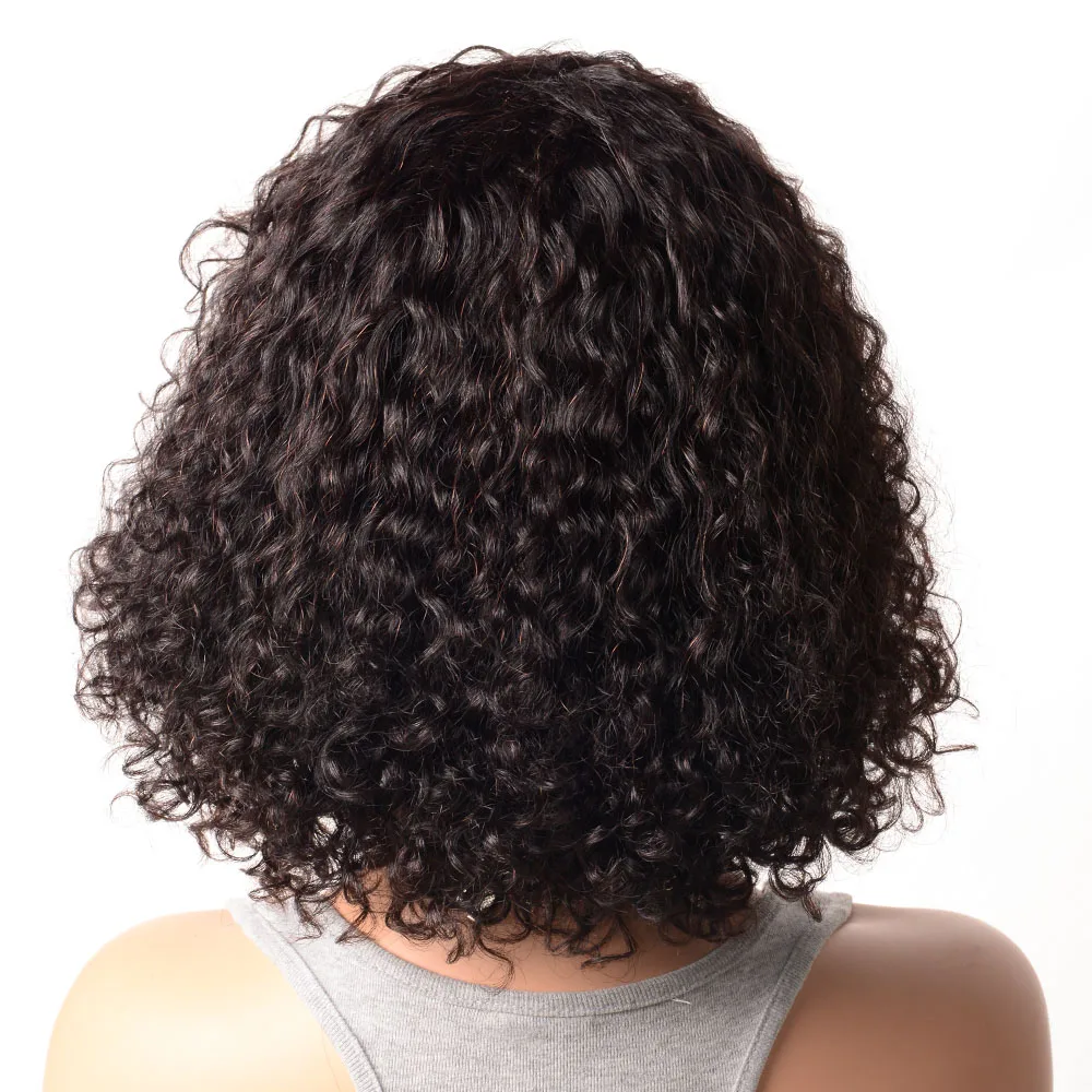 Парик из коротких вьющихся человеческих волос парики с короткими вьющимися