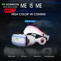 virtual reality 3d vr headset smart glasses helmet for mobile cell phone smartphone 6 7 inches lenses binoculars with controller