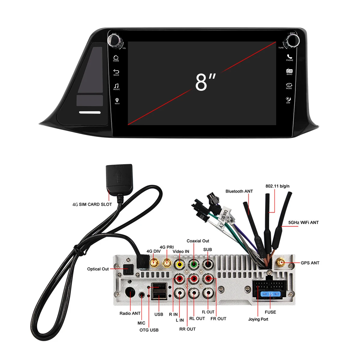 구매 JOYING 안드로이드 10 헤드 유닛 자동차 라디오 스테레오 멀티미디어 도요타 C-HR CH-R CHR 2016 2019 무선 Carplay 스티어링 휠 DVR