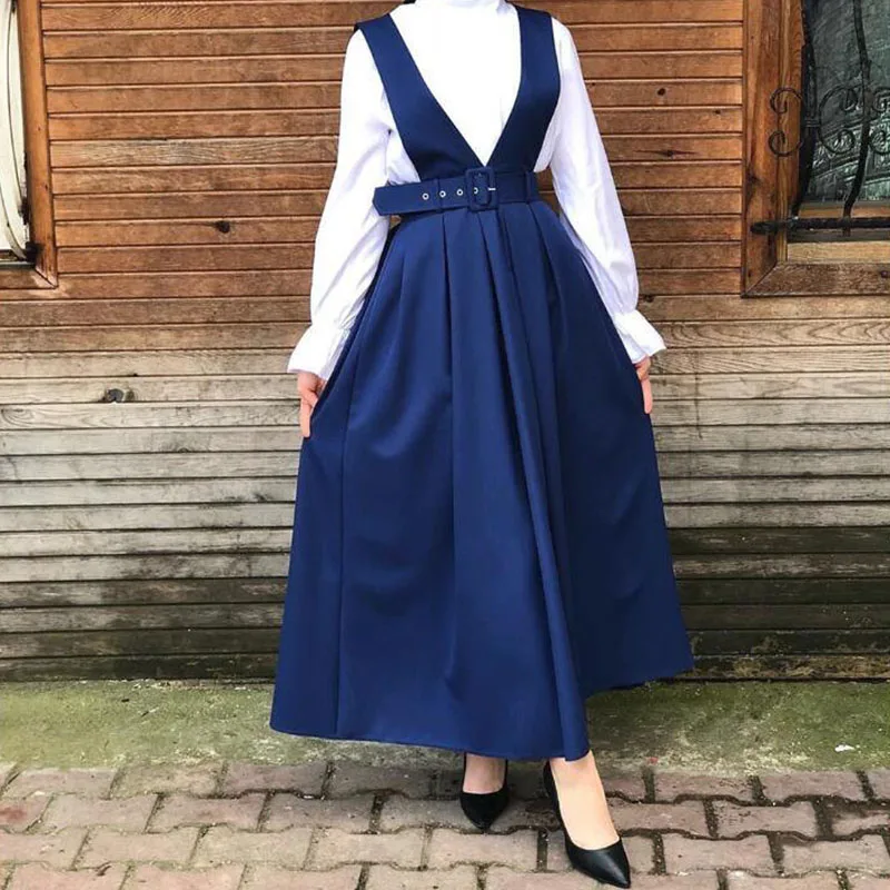 Повседневная Длинная юбка 2021 женская летняя плиссированная винтажные