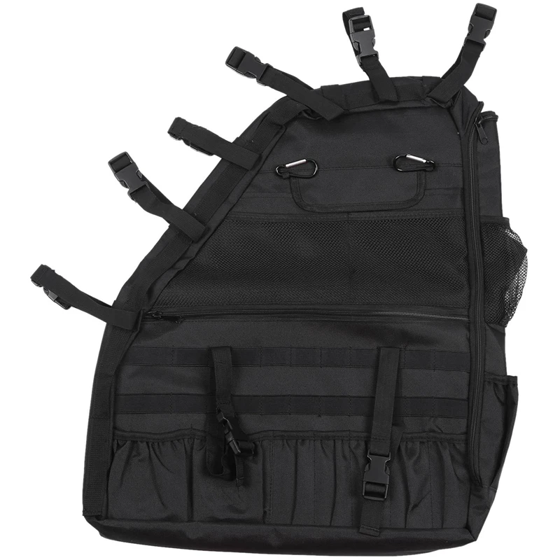 

Трубчатую планку-хранения поддон мешкового фильтра для 2007 ~ 2019 Jeep Wrangler Jk Rubicon 4 двери с несколькими карманами и органайзеры и грузовой мешок с...