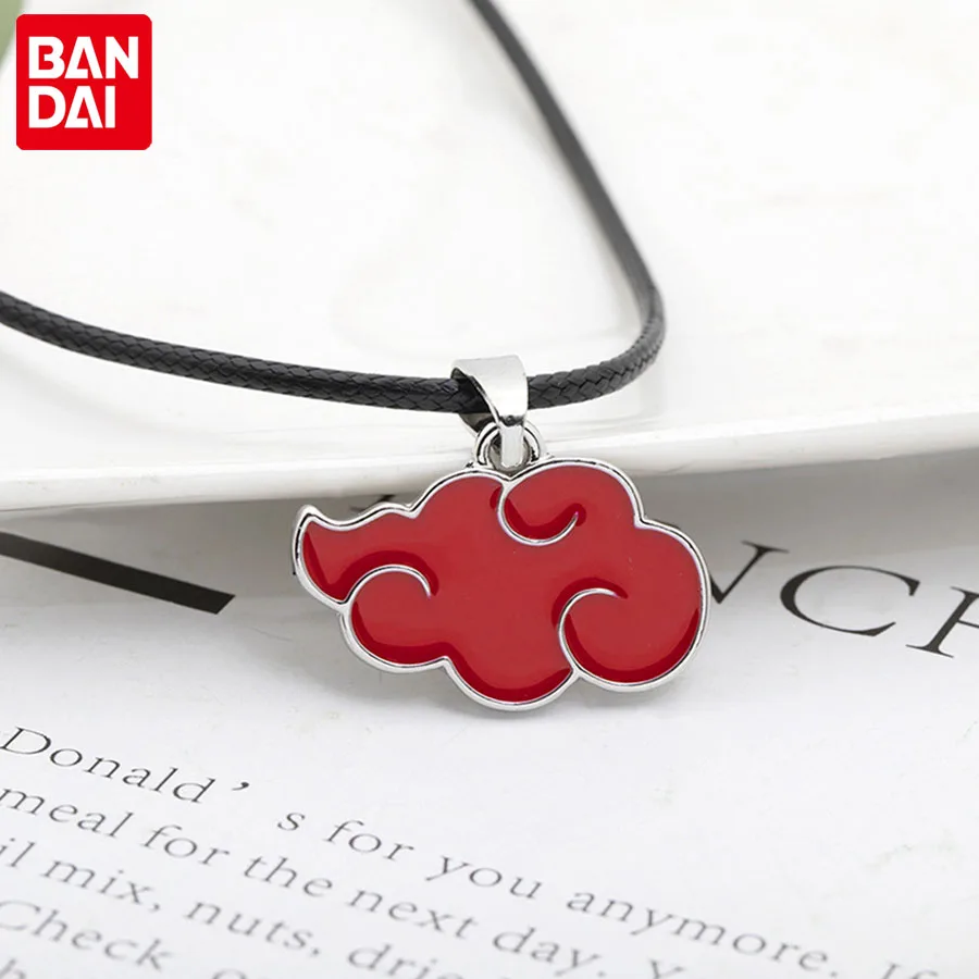Bandai Аниме «Наруто» ожерелья, брелки для ключей, фигурки Наруто Красное Облако ожерелье брелок для костюмированной вечеринки психического ювелирные изделия Прохладный мальчик дети игрушки подарок - изображение