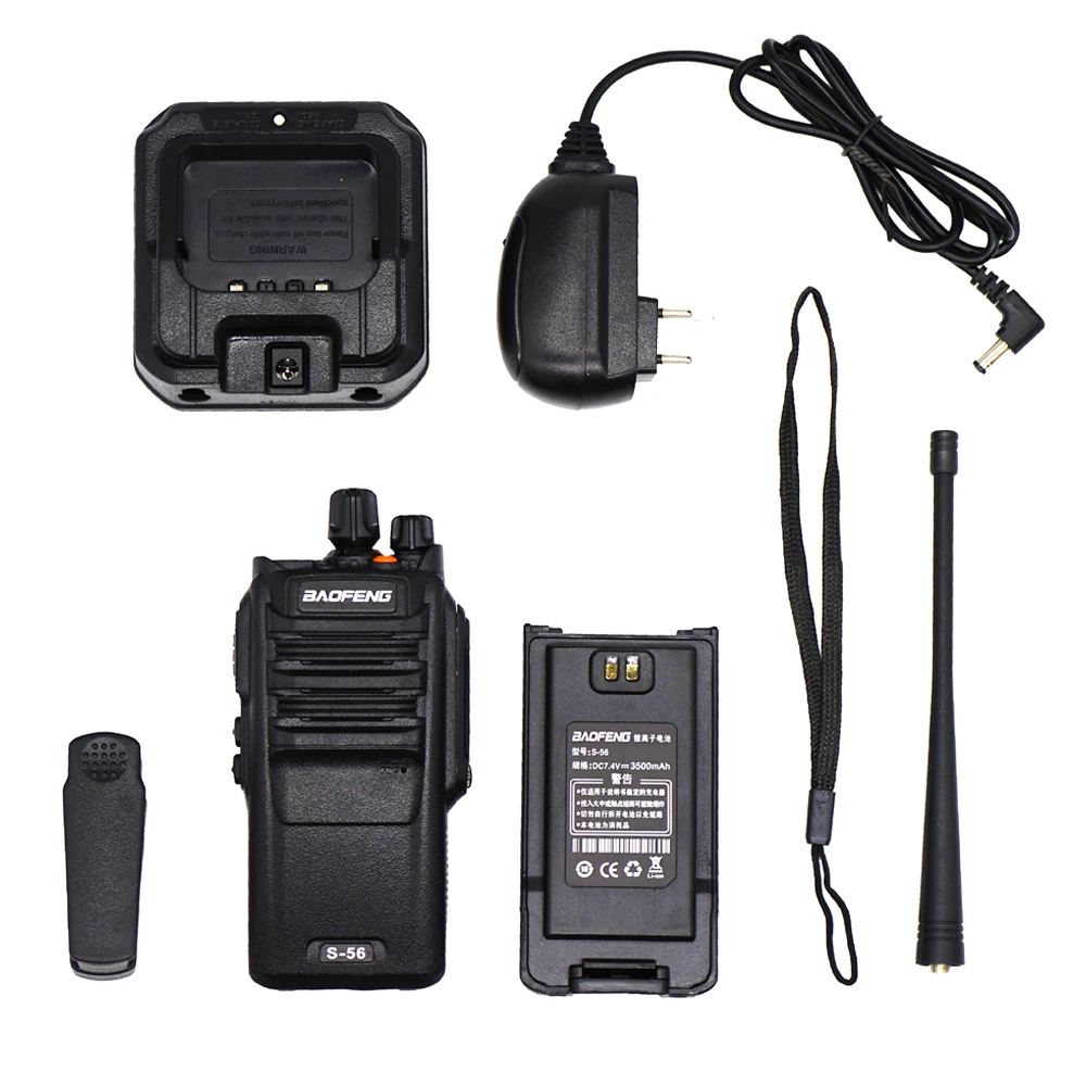 10 Вт Высокая мощность Baofeng S 56 Walkie Talkie Водонепроницаемый км Охота Ham CB радиостанция