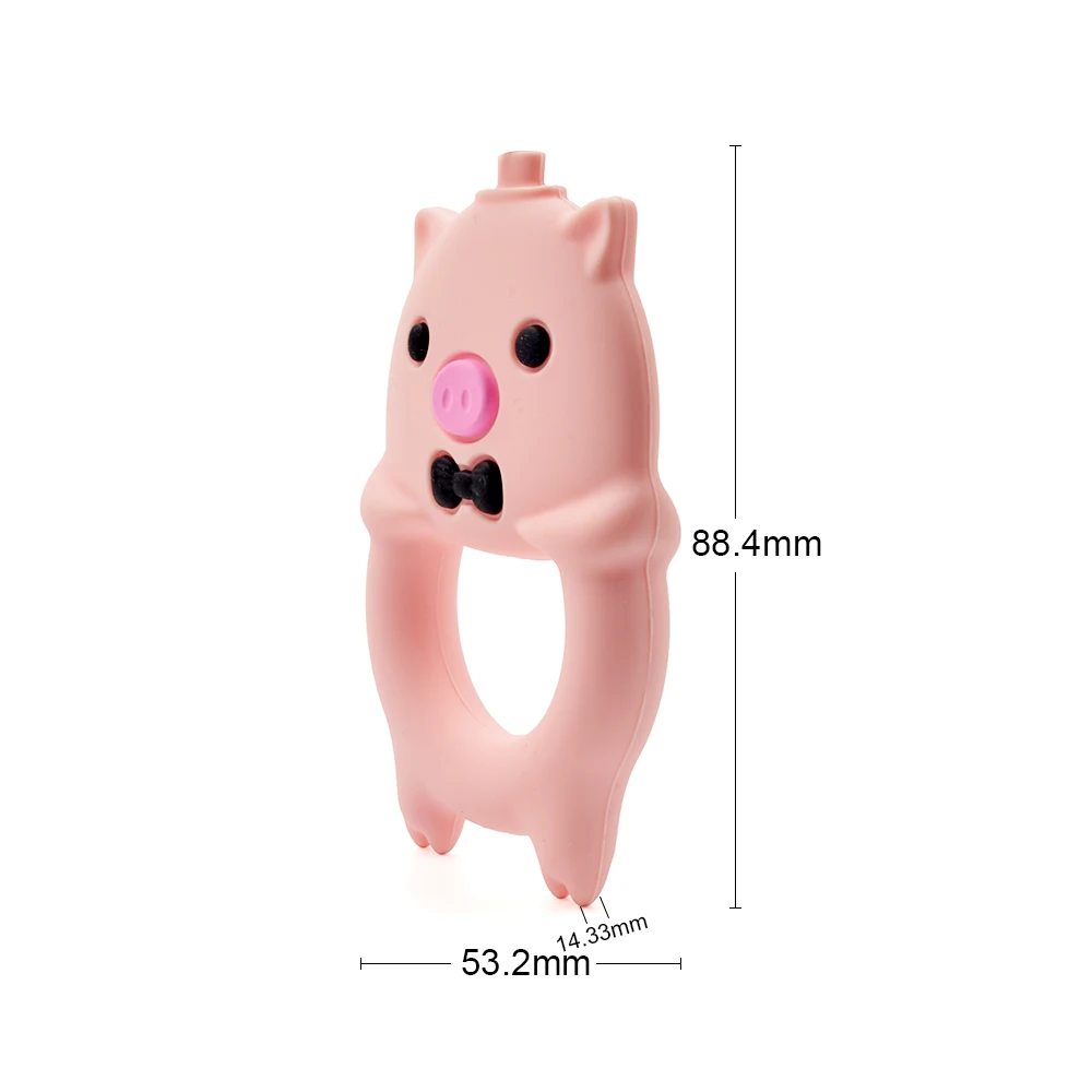 LOFCA-mordedores de silicona para beb&eacute;, juguetes de dentici&oacute;n sin BPA, colgante de silicona de grado alimenticio, cuentas, cadena de chupete, DIY-1