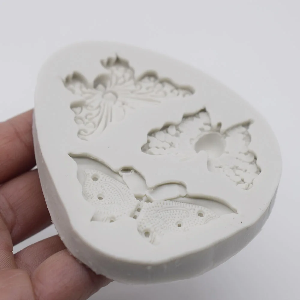 Силиконовая форма в виде бабочки DIY полимерная глина 3D настенная панель ремесло