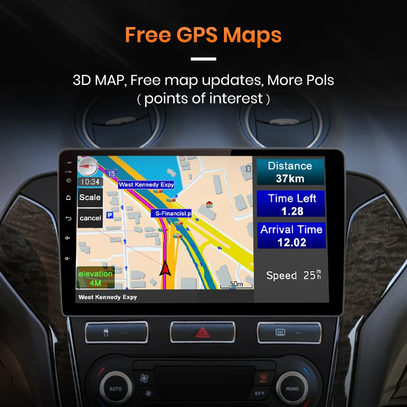 Автомагнитола AWESAFE PX9 для Ford Mondeo 4 2010-2014 мультимедийный видеоплеер с GPS 2din Android 10 0 2