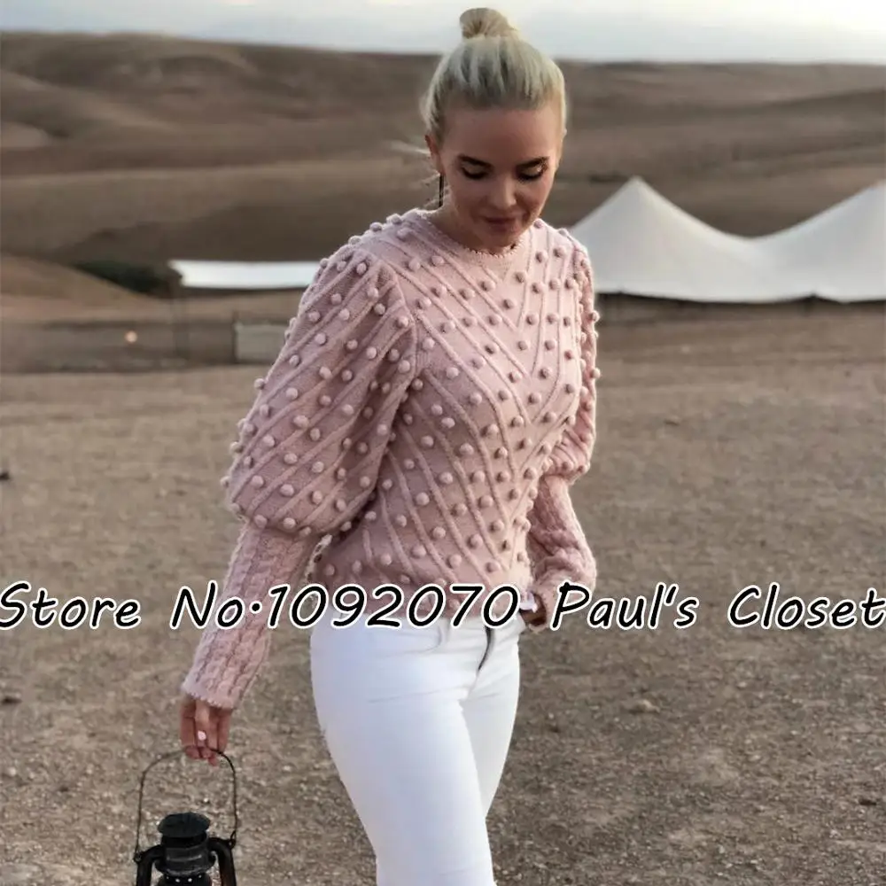 Женский осенне-зимний свитер из смесовой шерсти с круглым вырезом Удлиненный