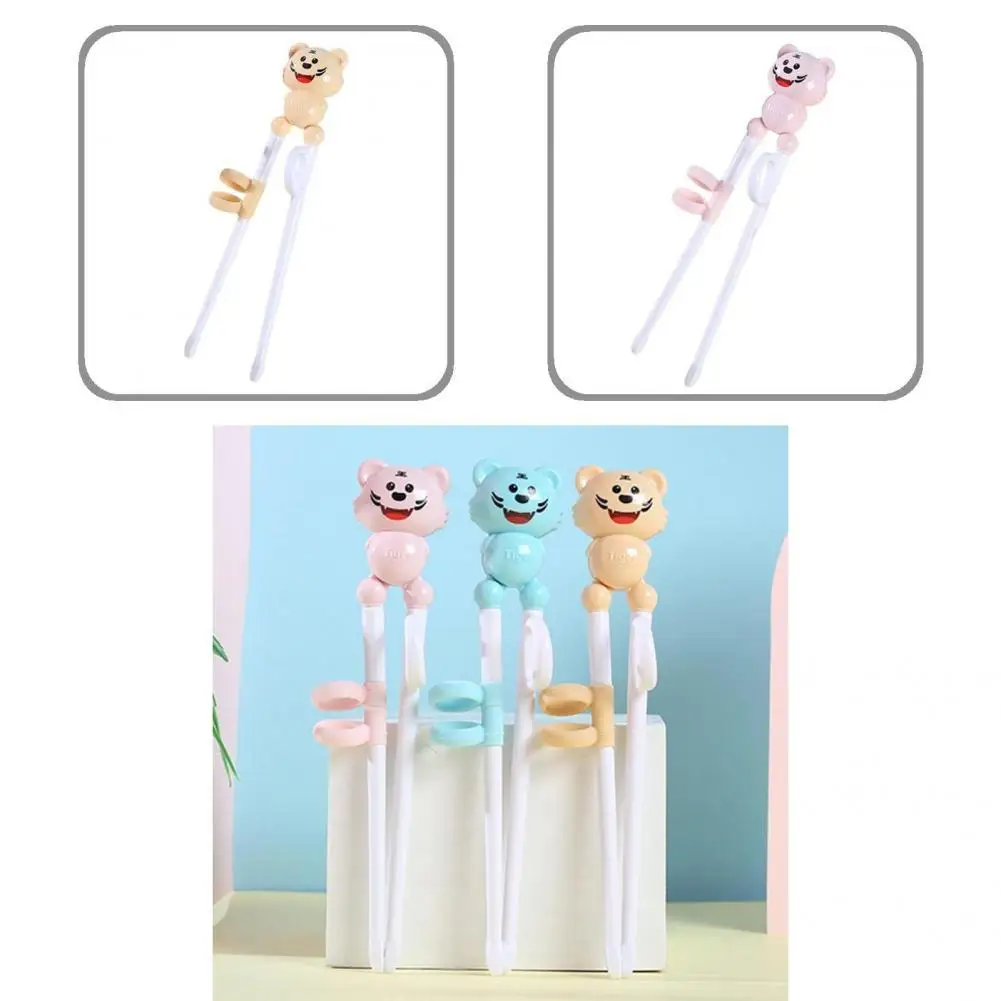 

1 Pair Great Infant Learning Chopstick with Detachable Ring 3 Colors Training Chopsticks Adorable Appearance for Home