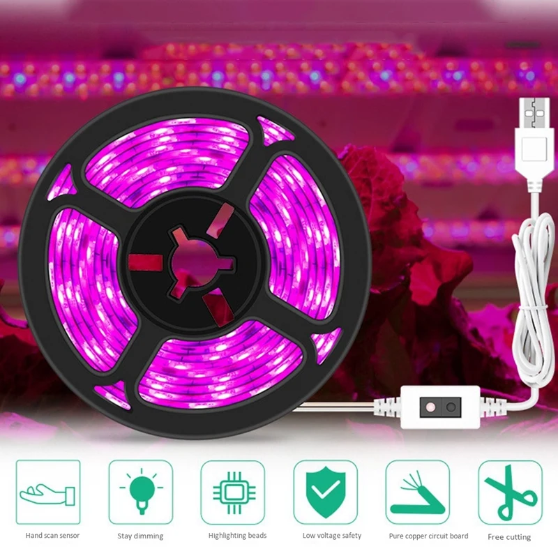 

Plant Growth Light LED Planting Light USB Hand Dimming Full Spectrum Indoor Succulent Plant Light