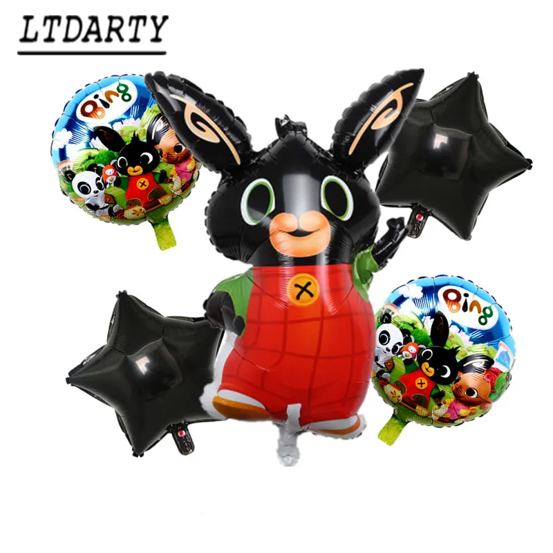 13pcs as picture 15 шт. 86*60 см Bing Банни фольгированные шары мультфильм кролик Воздушные шары 12 дюймов красный черный горошек латексные шары День рождения Декор поставки T - Цвет: 13pcs as picture