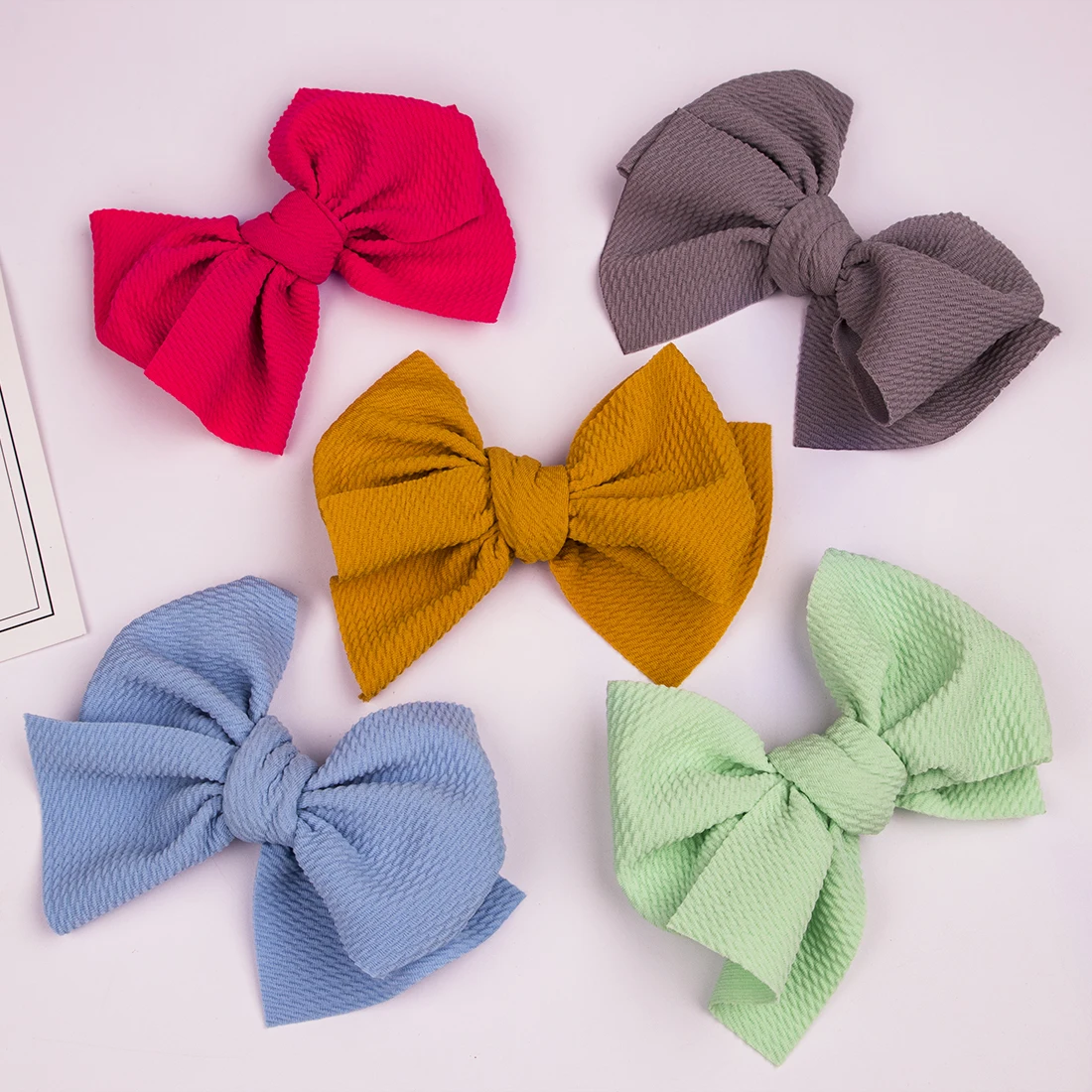 Банты женские атласные с французским зажимом 20 шт./лот 5 дюйма | Аксессуары для