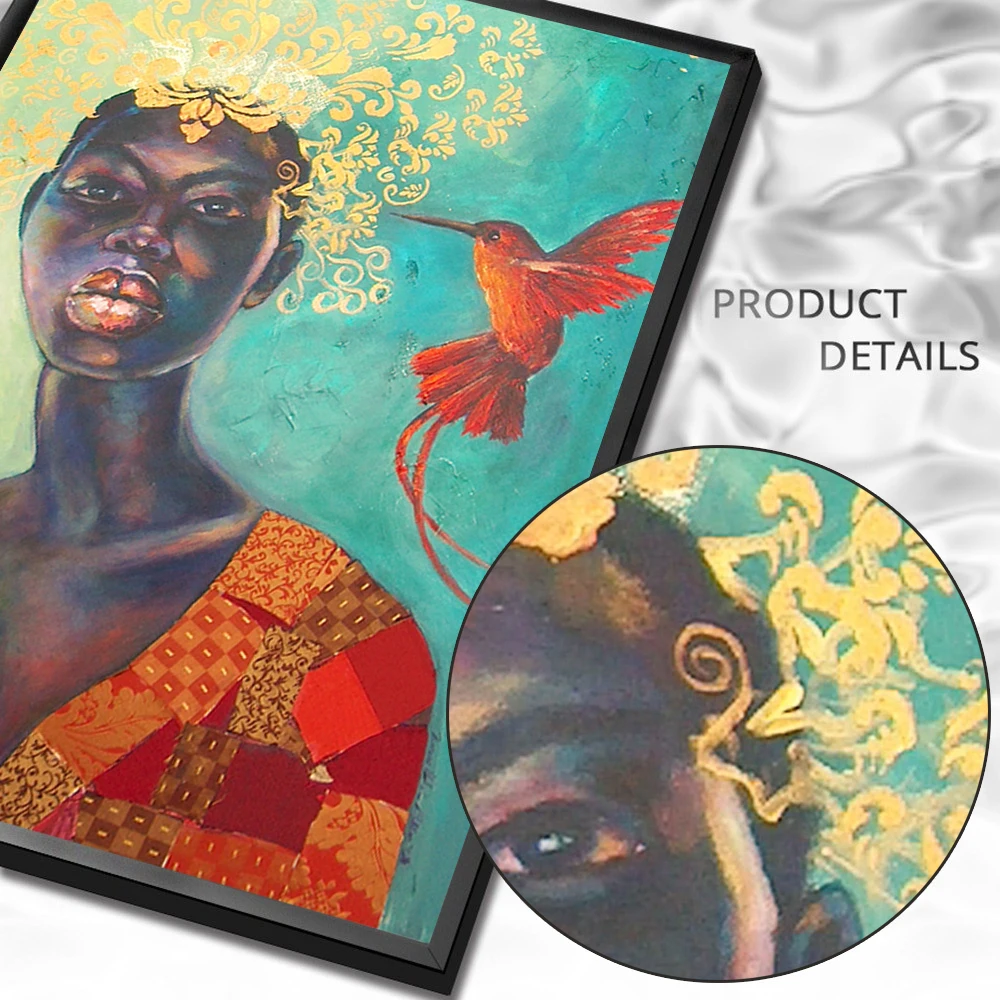 

Graffiti Art African Woman Canvas Painting Modern Street Art Figure Posters and Prints Pictures for Living Room Home Decoration