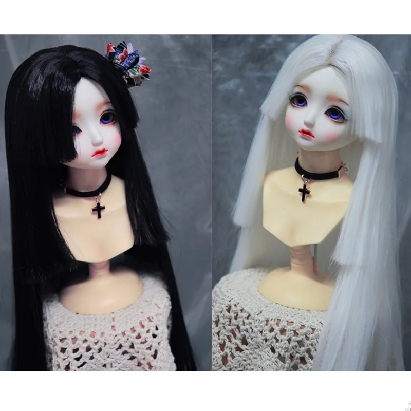 Новый стиль 1/3 1/4 1/6 1/8 Bjd кукла парик высокого Температура провода длинный прямой