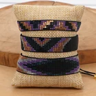 Женские плетеные браслеты Go2boho Miyuki, ювелирные изделия ручной работы, регулируемые ювелирные изделия, браслет с мексиканским узором