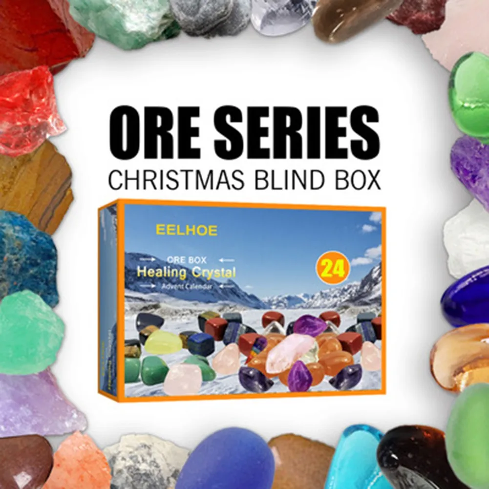 

Christmas Advent Calendar Toy For Kids And Adults Mineral Gift Box Toy Blind Box Decoration Gifts Navidad New Year 2022
