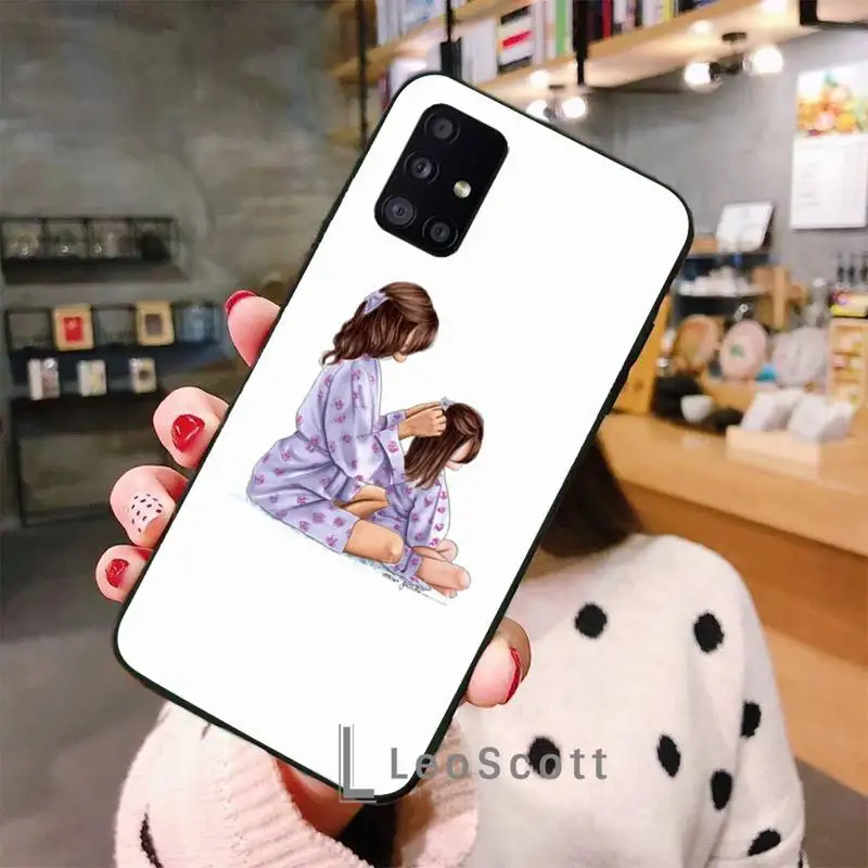 

Mom and baby Phone Case For Samsung A32 A51 A52 A71 A50 A12 A21S S10 S20 S21 Plus Fe Ultra