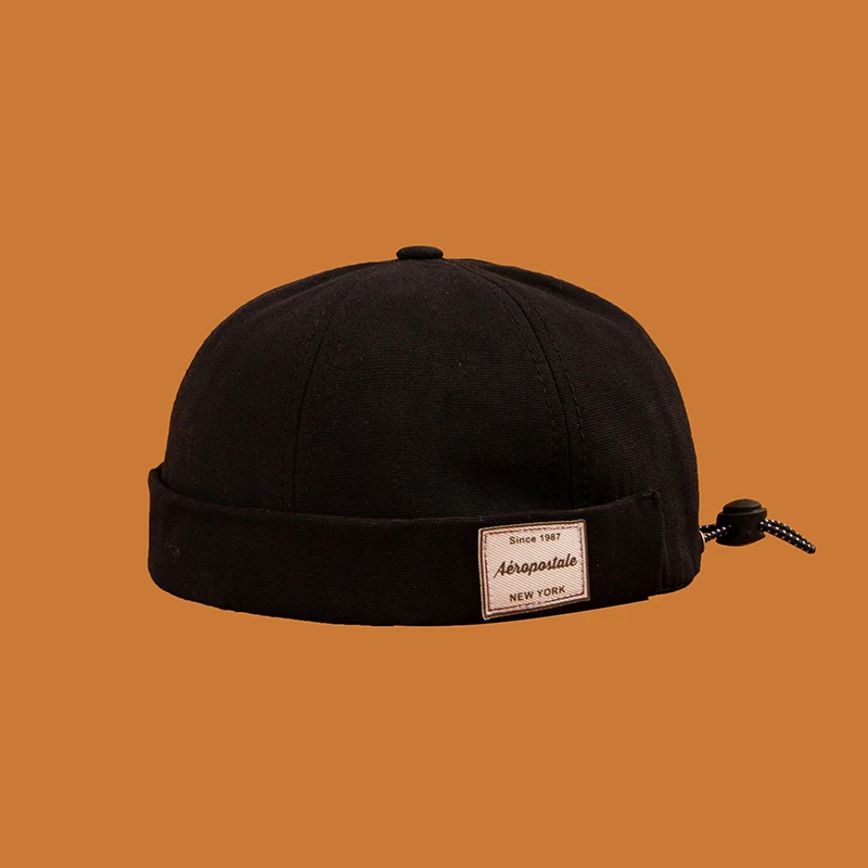 

Vintage Docker Cap Brimless Hat Breathable Beanie Hats Cotton Retro Adjustable Literary Landlord Sailor Cap Women Hip Hop Hat