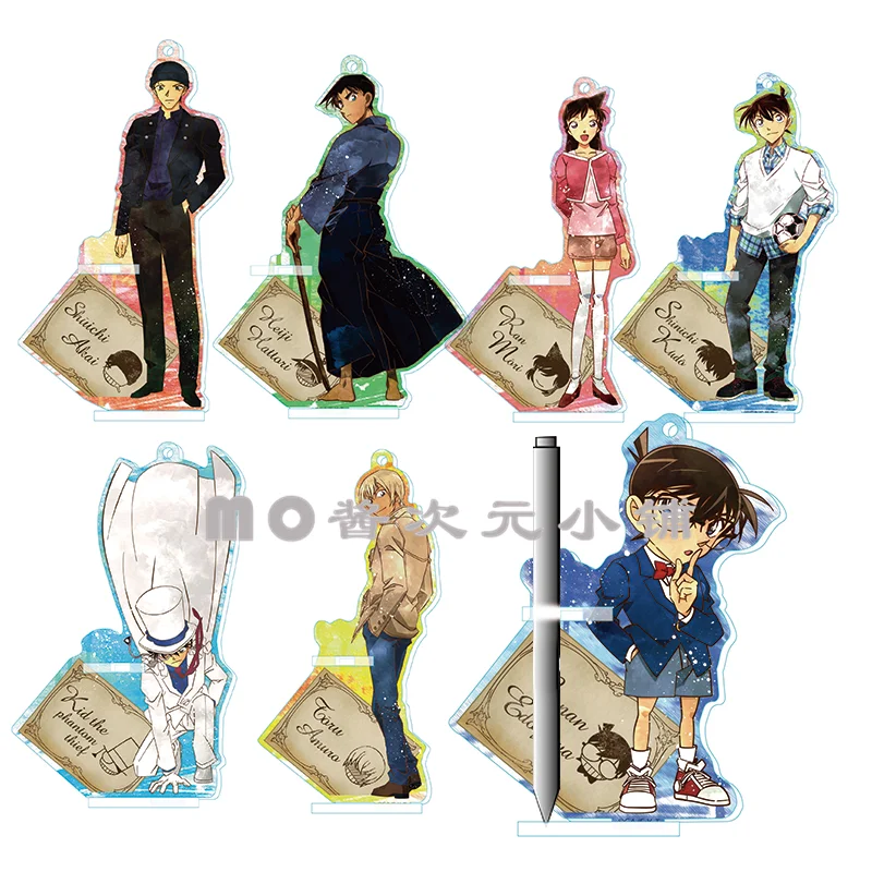 

Anime Detective Conan Kudou Shinichi Mouri Ran Yoshida Ayumi Acrylic Figure penholder Stand Display Model Plate Cosplay Decor