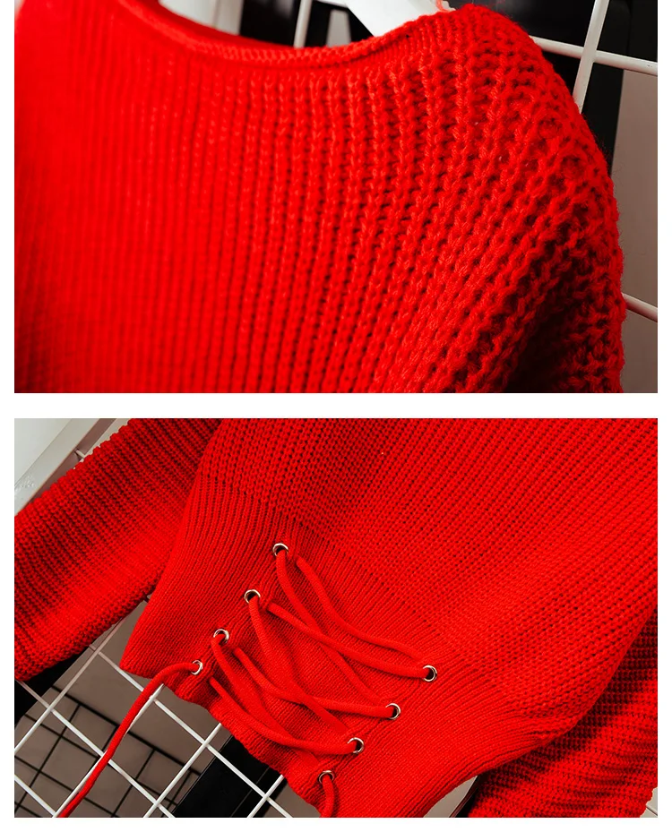 2020 Autumn Long Lantern Sleeve O Neck Peplum Sweaters Women Sweet Lace Up Waist Female Ruffles Knitted Pullovers Tops | Женская одежда