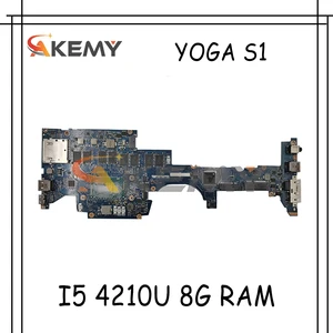 akemy zips1 la a341p motherboard for lenovo thinkpad yoga s1 laptop motherboard cpu i5 4210u 8g ram 100 test work free global shipping