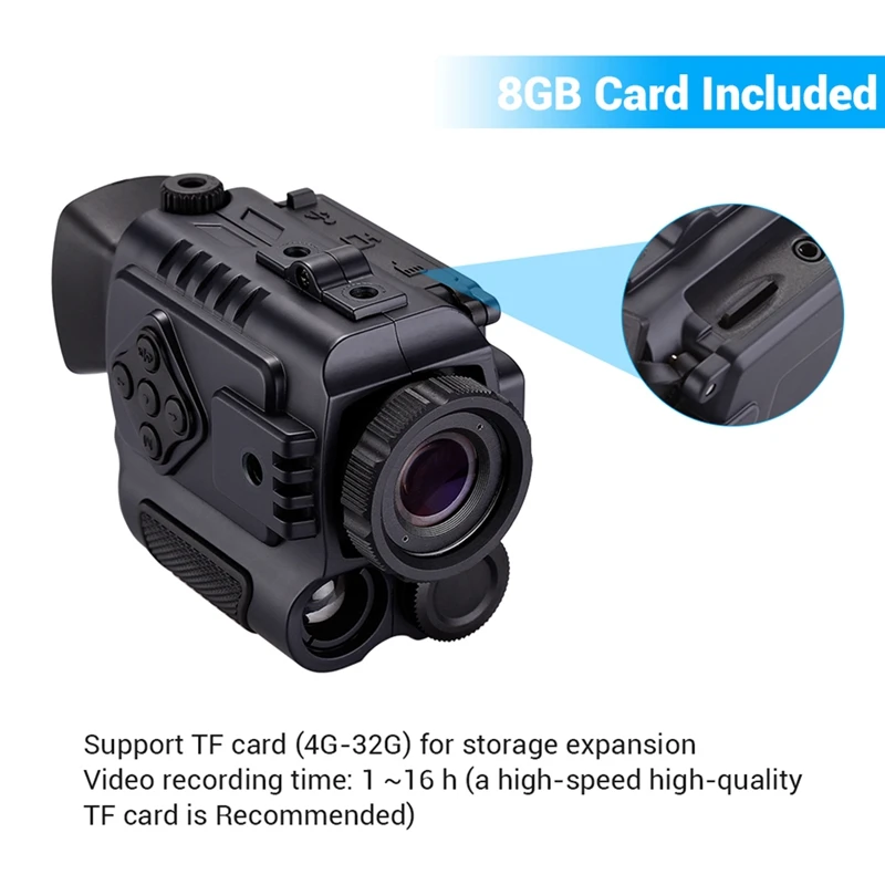 Цифровой инфракрасный монокулярный мини-телескоп с функцией ночного видения 8 Гб