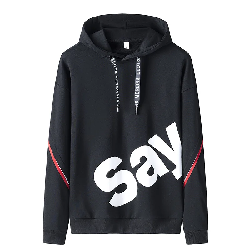 2020 новая весенняя Повседневная Толстовка с буквенным принтом для мужчин