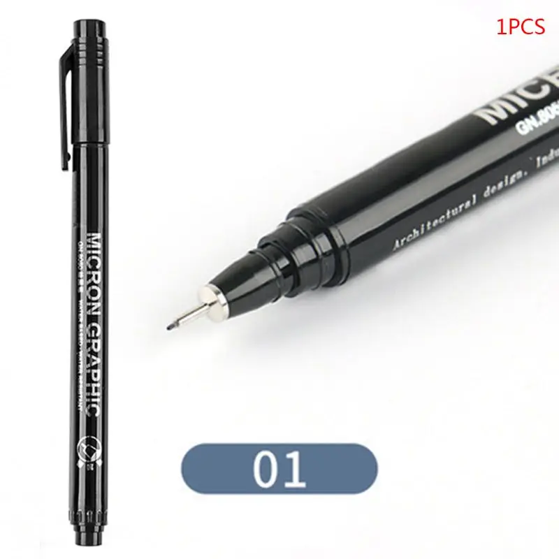 Черная ручка-микрон подводка для крючков эскиз Neelde маркеры рисования