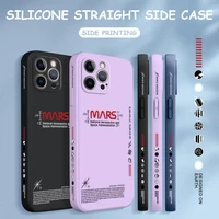 phone case for infinix hot 9 10 play side design case square edge pattern liquid silicone full cover camera soft protect case