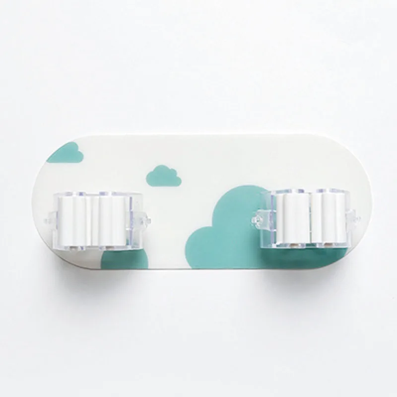 Двухрядный Швабра зажим для швабры бесшовная стойка ванной настенный бесшовный