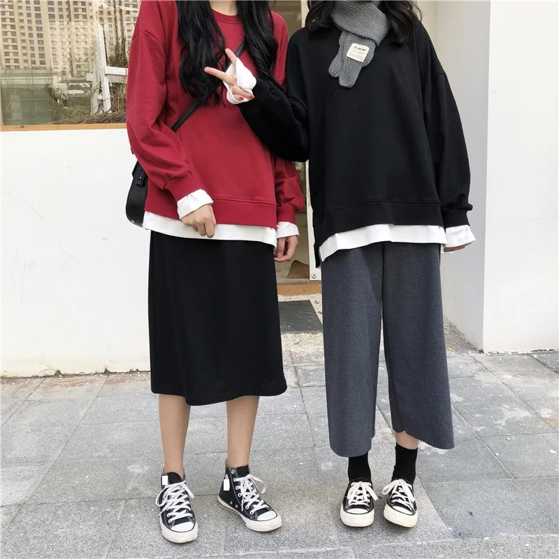 Женская толстовка с капюшоном AECU Асимметричная Лоскутная Толстовка длинными