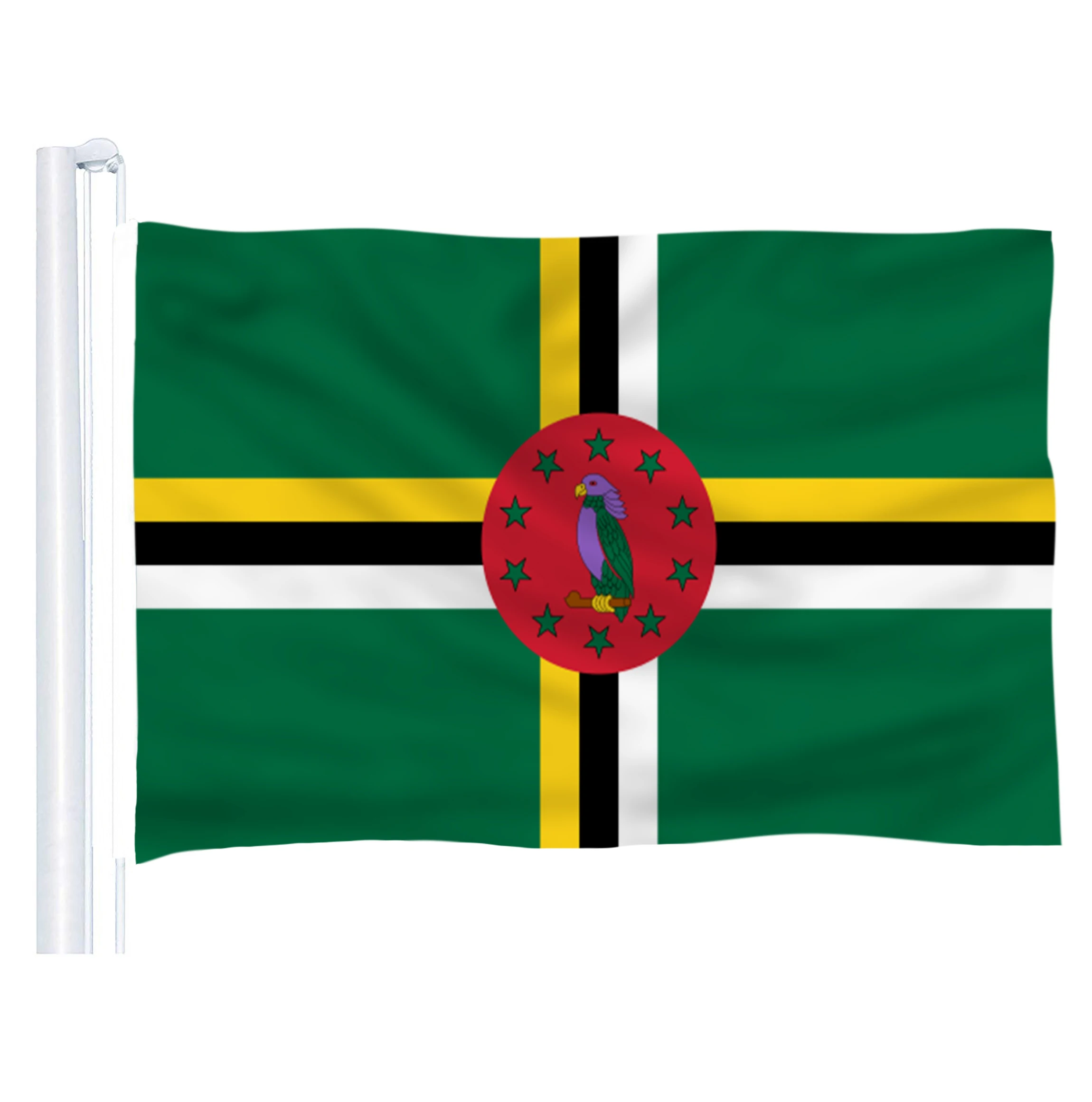 2017 флаг Dominica полиэстер 5*3 фута 150*90 см Высокое качество|polyester flag|flags polyesterflag 150 |