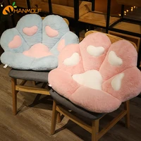 7080cm 1pc new heart paw cushion bear cat fully stuffed animals plush seat pillow for decor props indoor floor chair present