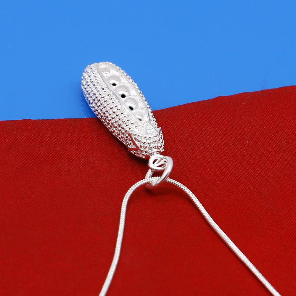Creative Women's 925 Sterling Silver Necklace Corn Pendant Clavicle Chain 43/46/51cm Size Solid Female Jewelry | Украшения и