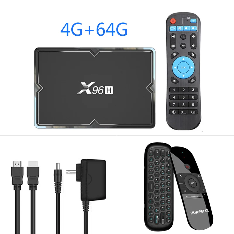 4G64G add w1 Smart Android tv BOX 6K 4K HD 3D 4G RAM64GB X96H wifi Android 9,0 tv BOX VS X96mini X96max - Цвет: 4G64G add w1