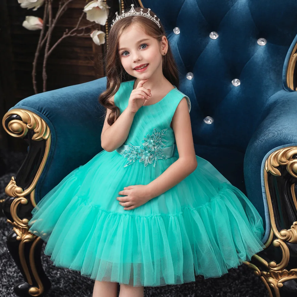 Платье для девочек Элегантное летнее платье принцессы на новый год Детские