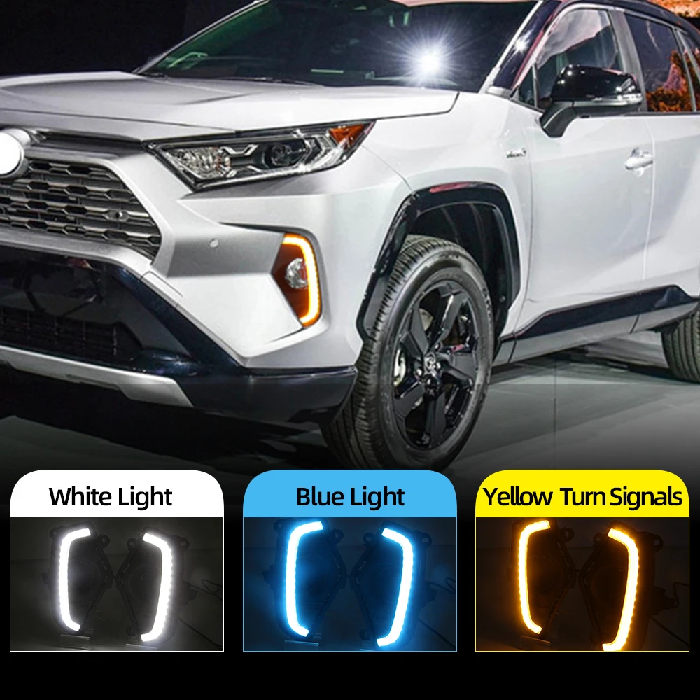 1 пара светодиодный дневный ходовой светильник DRL для Toyota RAV4 2019 2020