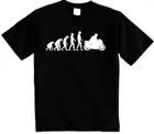 Летние мужские летние топы футболка с логотипом мотоцикла  Эволюция мотоцикла Байкерская Премиум Футболка забавная хлопковая футболка