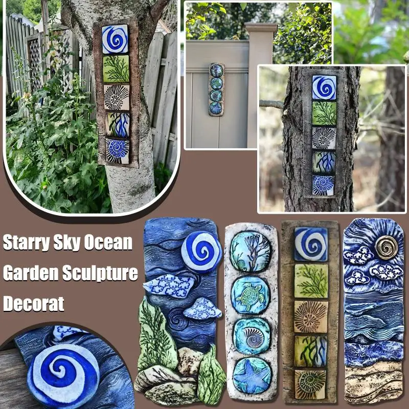 

Starry Sky Ocean Garden Sculpture Decoration Wall Art Resin Statue Door Yard Decorative Ornament Stock Decoration Crafts