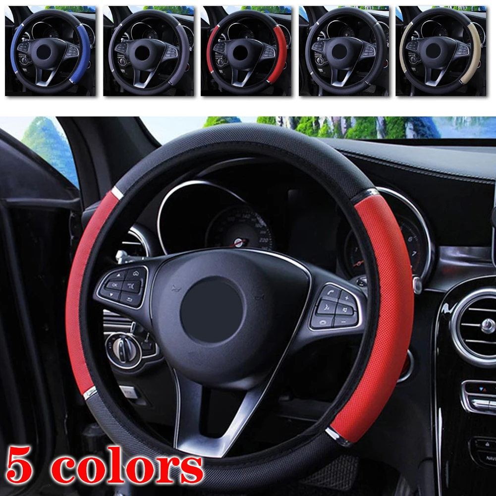 

Steering Wheel Cover with Foamed Leather Auto Steering Wheel On The Steering Wheel Cover Case Universal Car Accessories Hot Sale