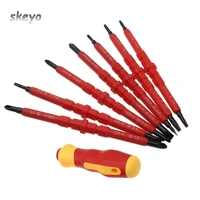1 set insulated screwdriver set electrician phillips magnetic cr v 14 in 1 screwdriver bit hand tools turn screw