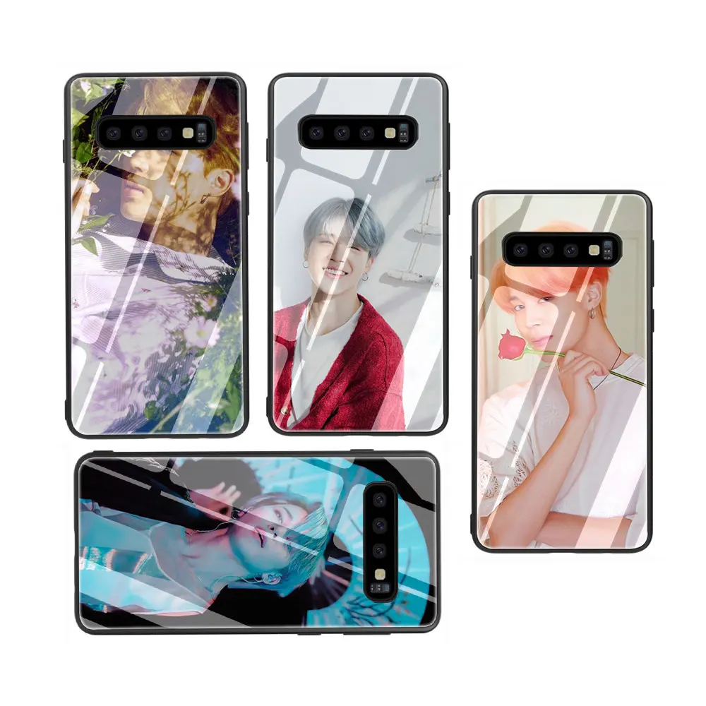 Jimin красивый чехол для телефона из закаленного стекла Galaxy S7 edge S8 9 10 Plus Note 8 A10 20 30 40 50