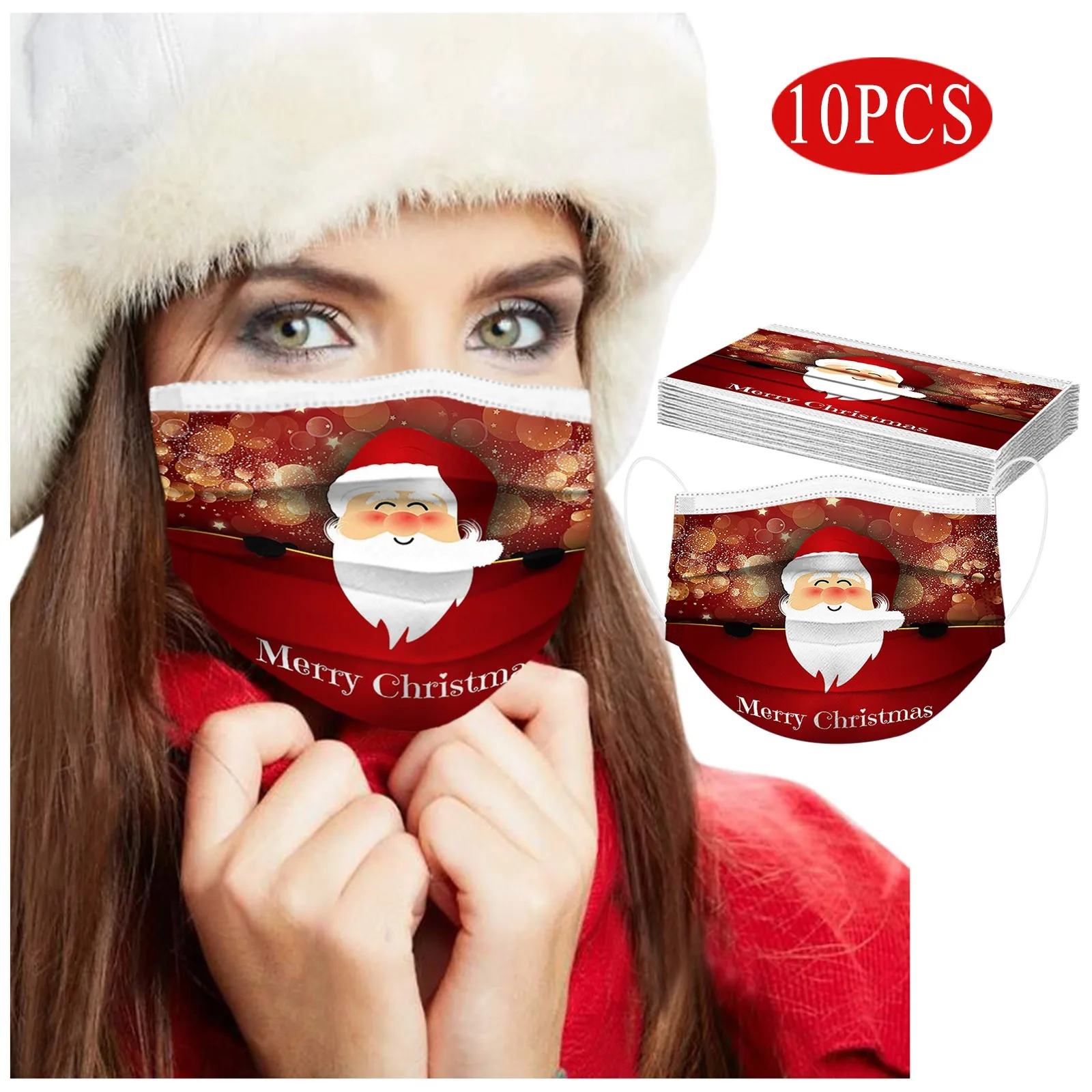 Маска Защитная одноразовая для лица 10 шт. | Тематическая одежда и униформа