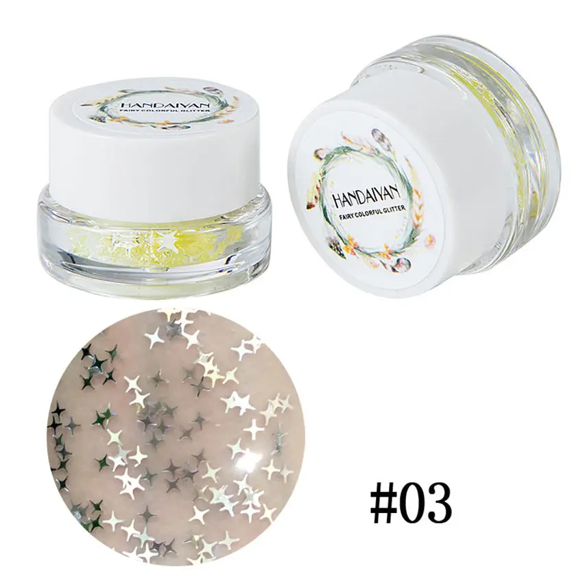 03 HANDAIYAN Mermaid Glitter Gel for Eyeshadow Hairstyle Body Face Glitter Sequin Woman Makeup Cosmetics - Цвет: 03
