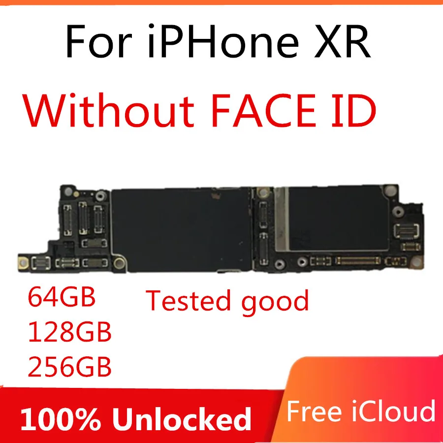 Unlocked For iPhone XR Motherboard WIth / No Face ID Mainboard 64GB 128GB 256GB Logic Board With IOS System | Мобильные телефоны и