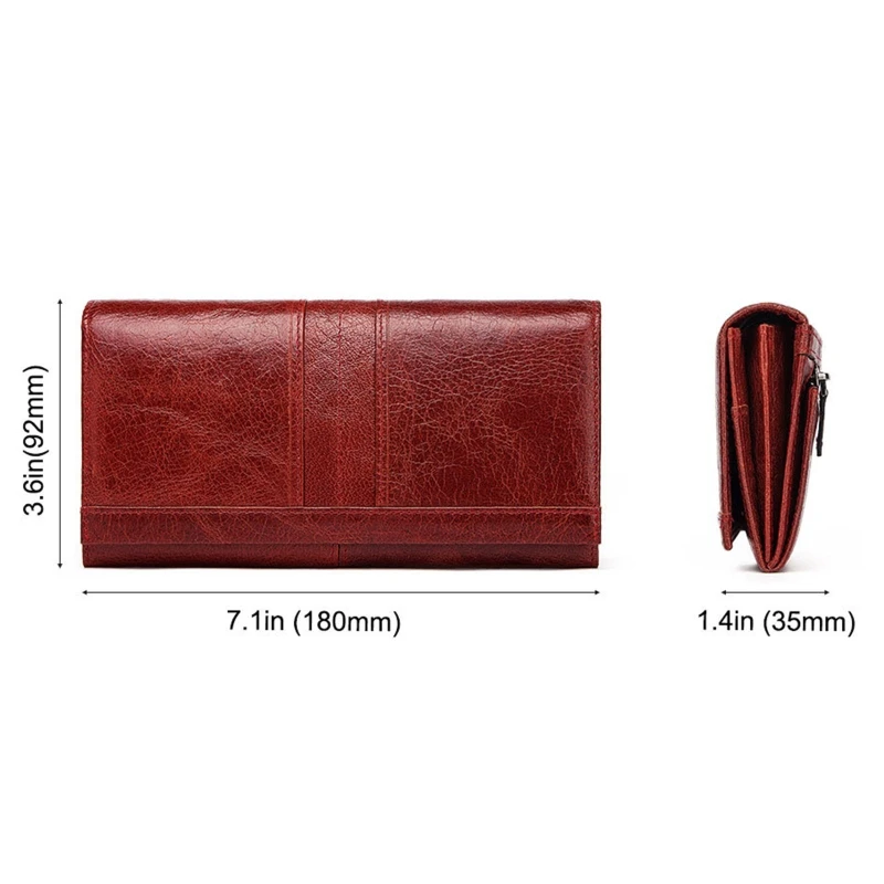 

Women PU Leather Clutch Long RFID Wallet Card Holder Phone Pouch Purse Handbag B