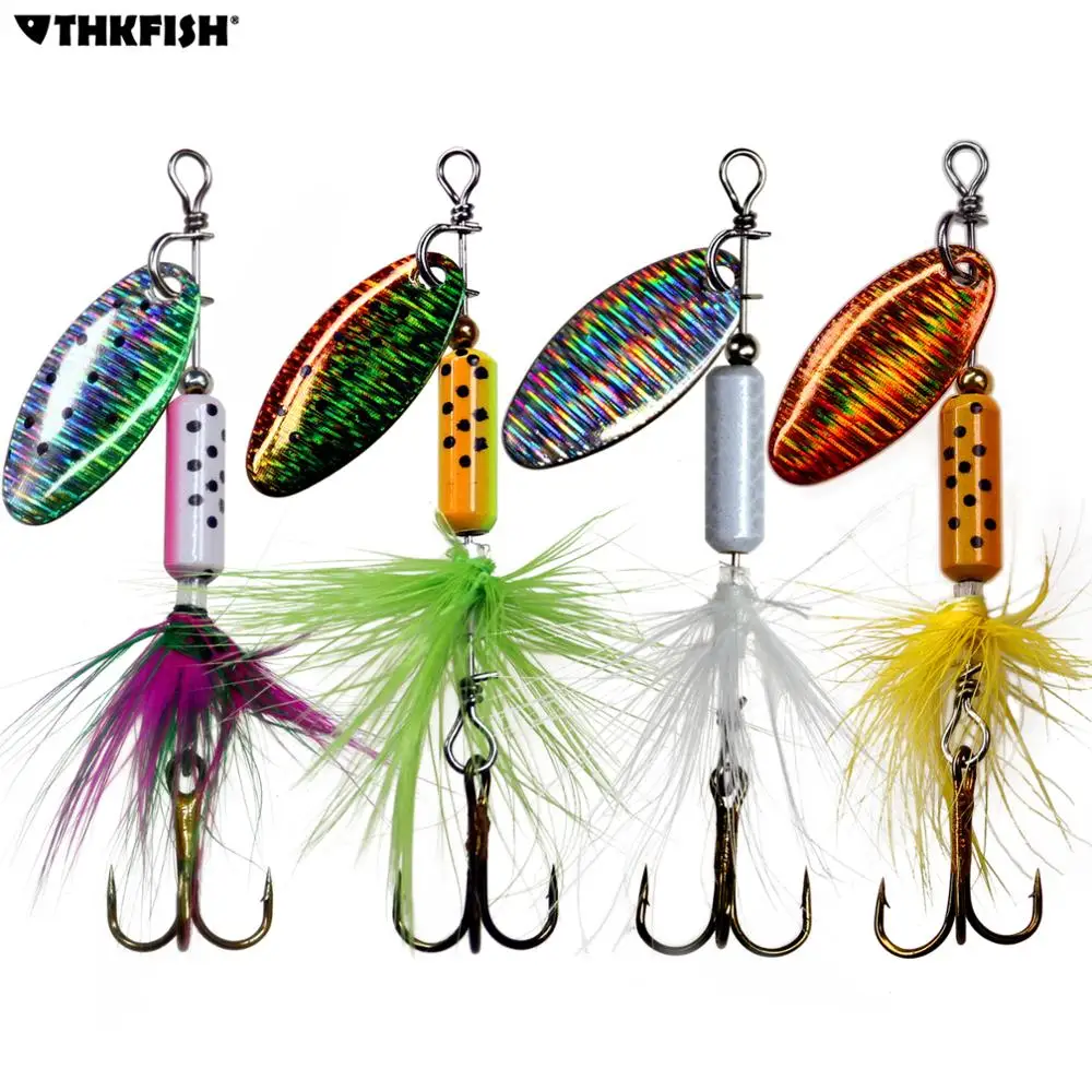 

4pcs 4g Fishing Spoon Lures Spinner Bait Metal Spoon Lure Iscas Artificial Hard Bait With Treble Hook For Bass Fishing